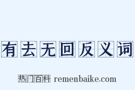 有去无回反义词是什么意思的图片